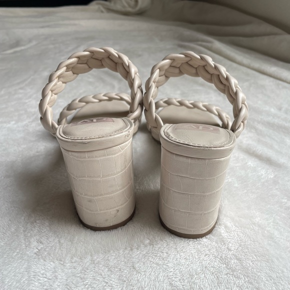 DV Strappy Block Heeled Sandal in Bone - Picture 3 of 3